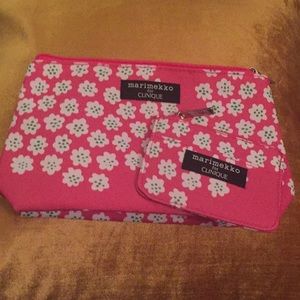Pink Marimekko for Clinique Cosmetic Bag Set NWOT